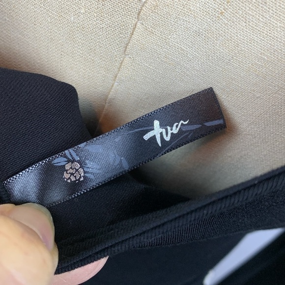 Tua black bodice with black and white print skirt maxi dress, Small - Picture 4 of 5